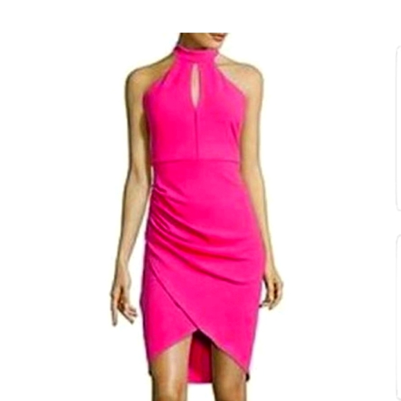 Bisou Bisou Dresses & Skirts - bisou bisou hot pink halter cocktail dress
